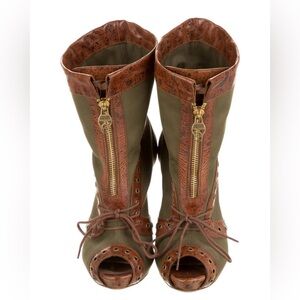 Alexander McQueen SS 2010 “Plato’s Atlantis” Lace-up Booties SZ 40